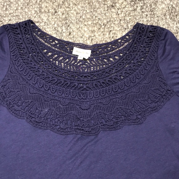 Anthropologie Medow Rue Navy Shirt - Picture 3 of 4